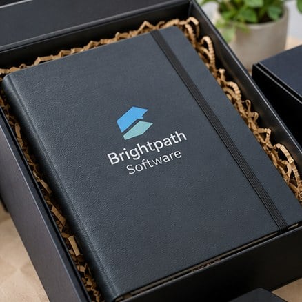 Customized corporate gift planners in boxes